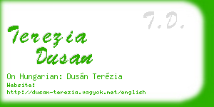 terezia dusan business card